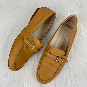 Amalfi by Rangoni Deliza Loafer Camello Vapor Leather Buckle Italy Sz  US 10N